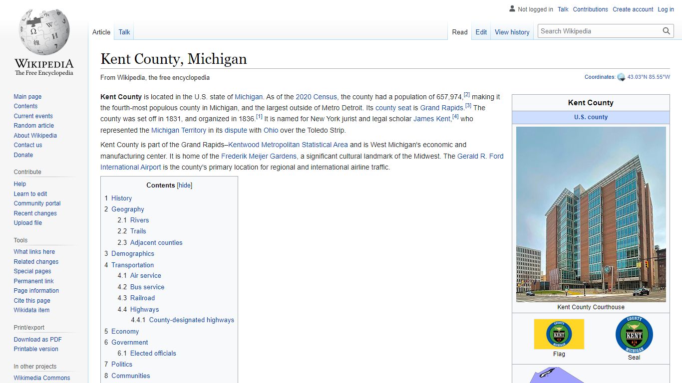 Kent County, Michigan - Wikipedia