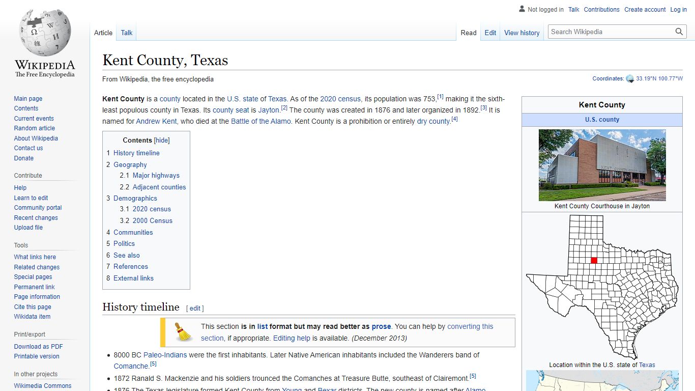 Kent County, Texas - Wikipedia